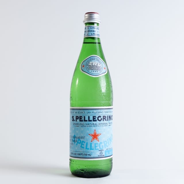 San Pellegrino Sparking Water.